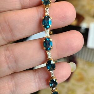 14k gold topaz bracelet